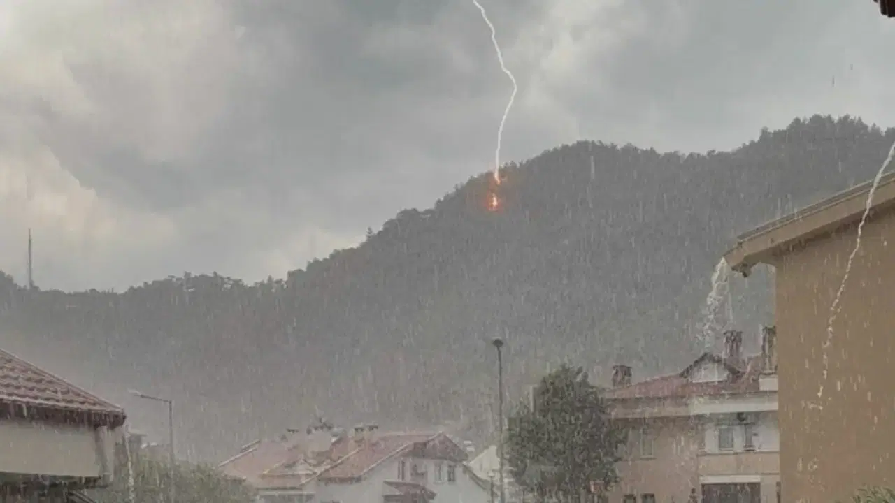 Muğla ve Aydın'da yıldırım düşmesi 6 ayrı orman yangını çıkardı