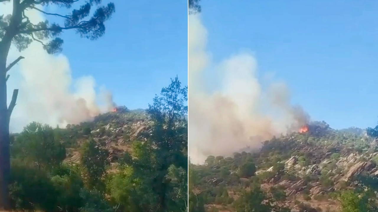 Muğla'nın Kavaklıdere ilçesinde orman yangını: Ekipler havadan ve karadan müdahale ediyor