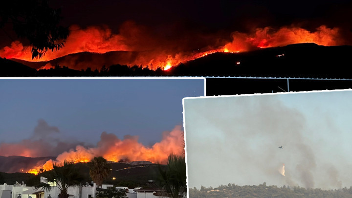 Muğla Milas'ta orman yangını: 1120 kişi tahliye edildi