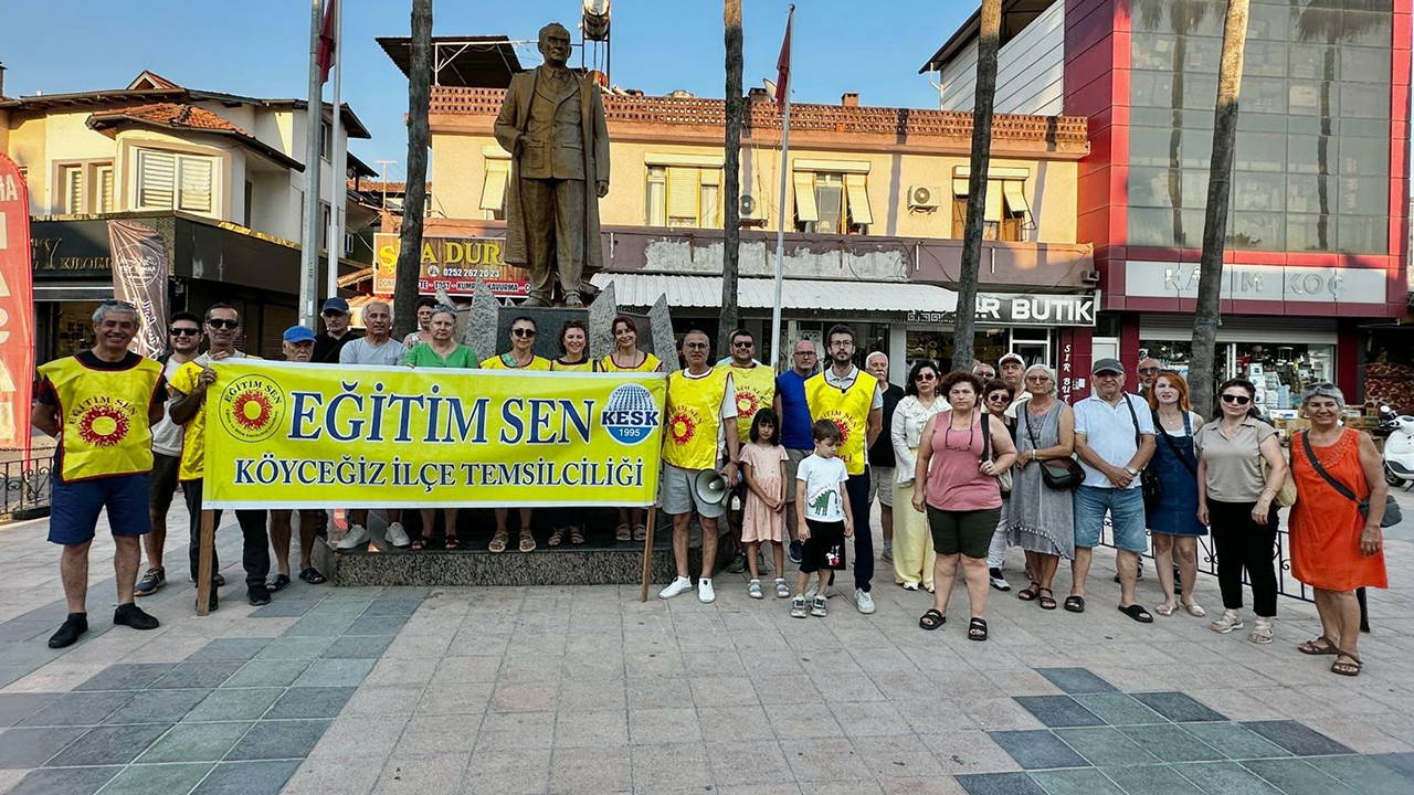 Muğla'da eğitimcilerden Ankara'daki gözaltılara tepki