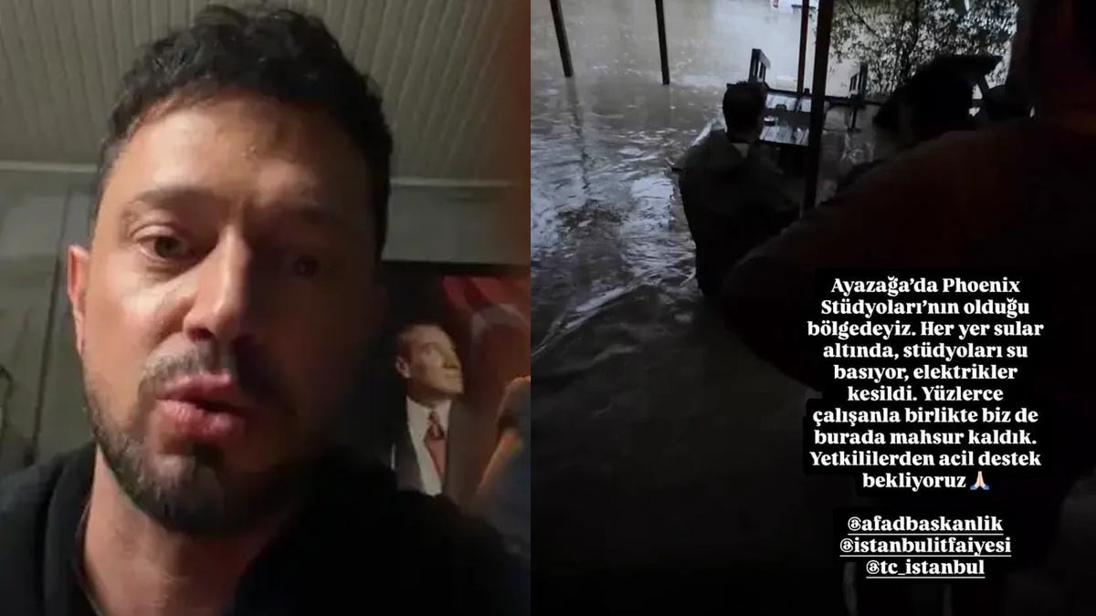 Murat Boz sağanakta mahsur kaldı: İstanbul'da hayat durdu
