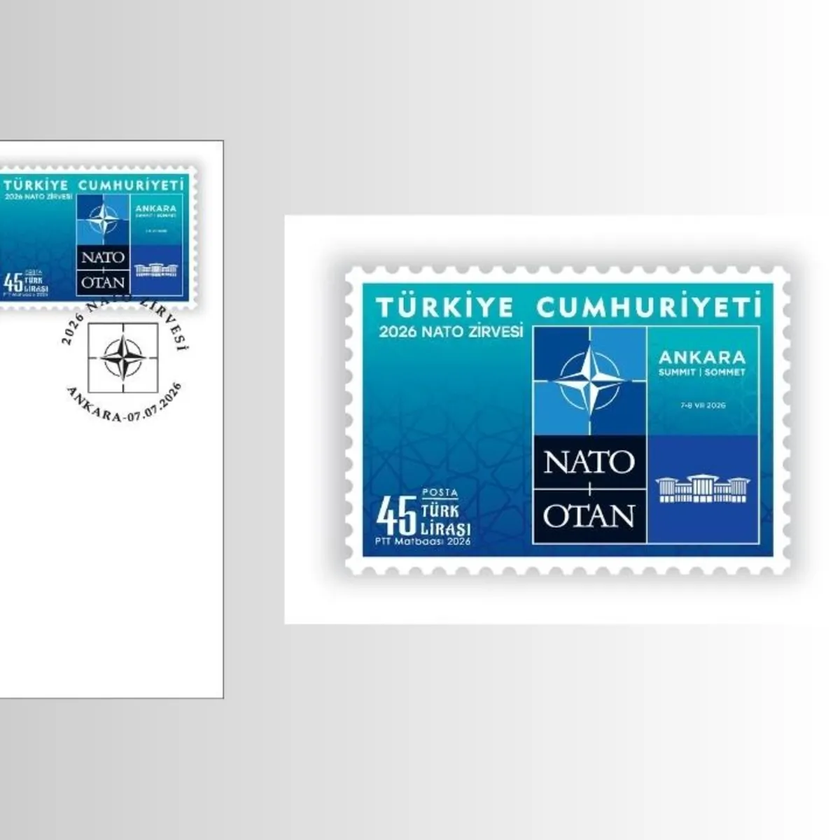 NATO Zirvesi anısına özel pul ve ilk gün zarfı PTT'de satışta