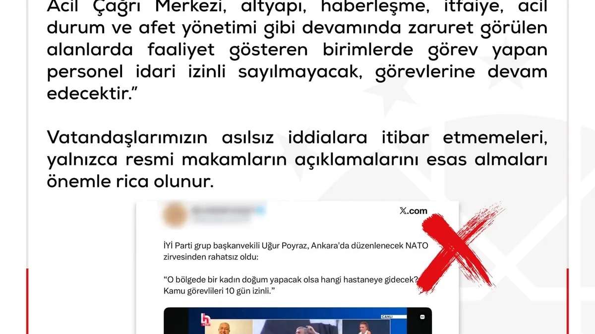 NATO Zirvesi öncesi sağlık çalışanlarına idari izin iddiası