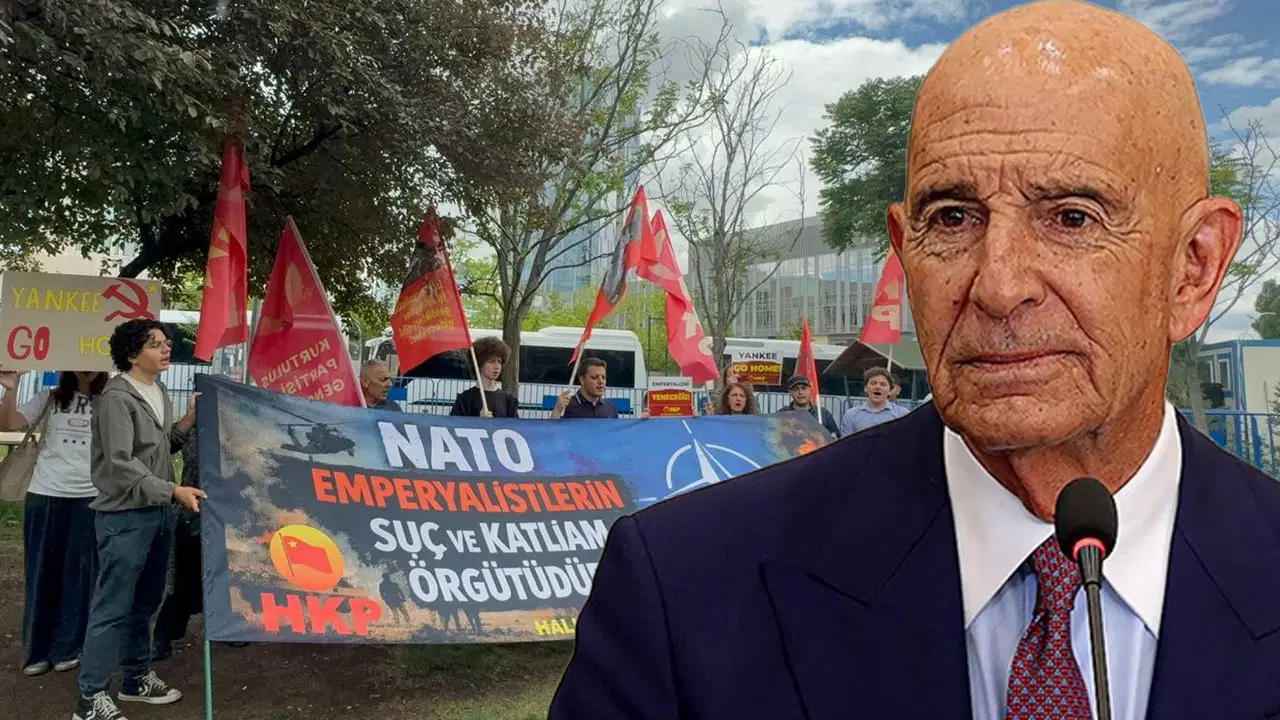 NATO Zirvesi protestosu: ABD Büyükelçiliği önünde HKP'li eylem