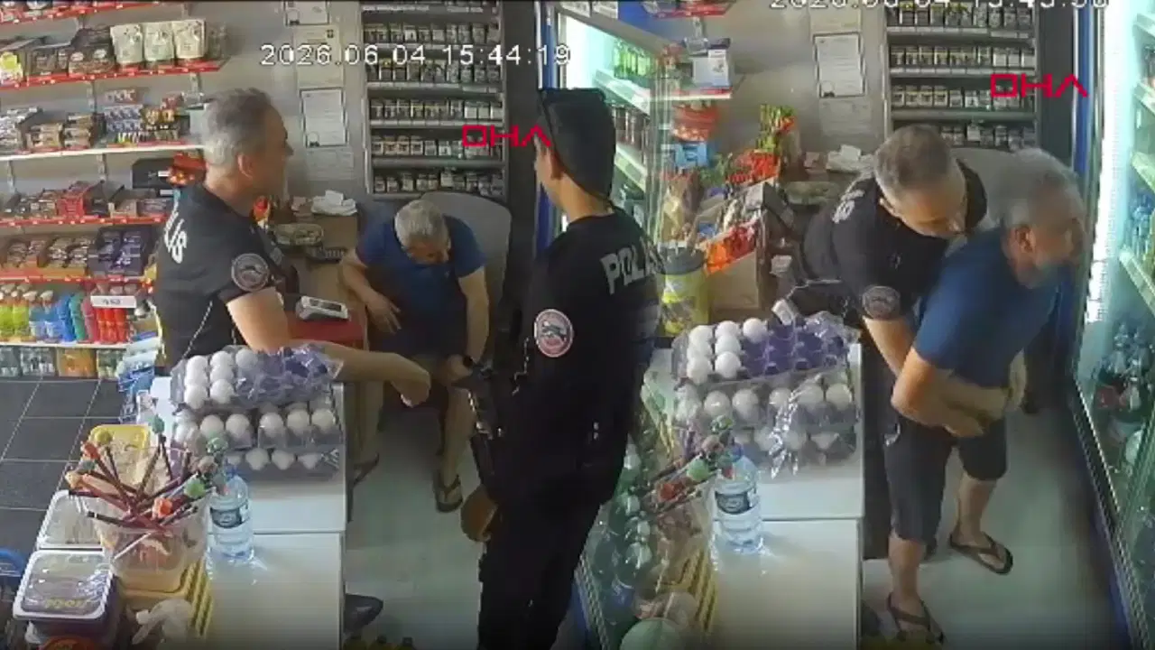 Bakkalın nefes borusuna şeker kaçtı, polis Heimlich ile kurtardı