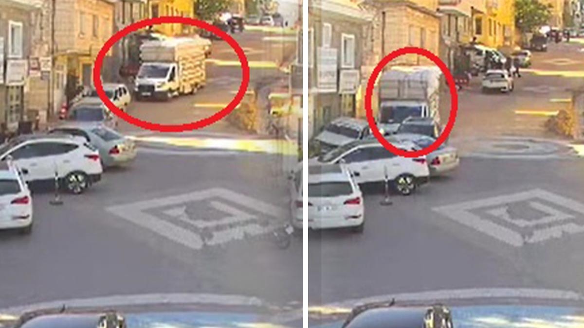 Nevşehir'de freni boşalan kamyonet 4 araca çarptı