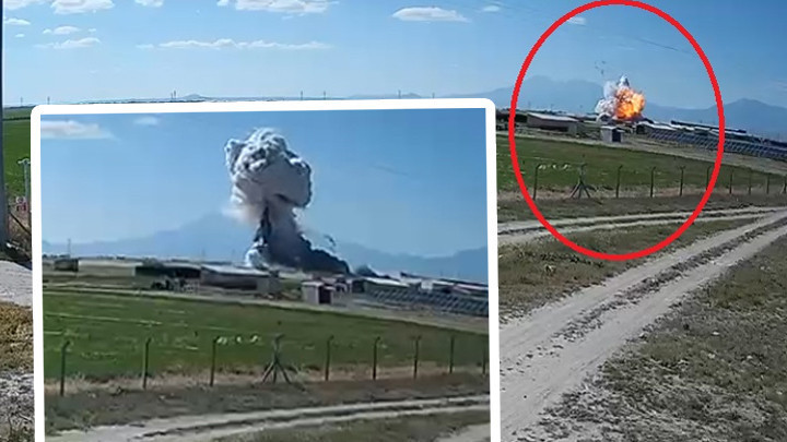 Niğde'deki havai fişek fabrikası patlamasının güvenlik kamerası görüntüleri yayınlandı