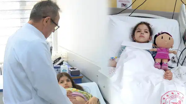 9 yaşındaki Nisanur, nakil sayesinde 4. doğum gününü doktorlarıyla kutladı