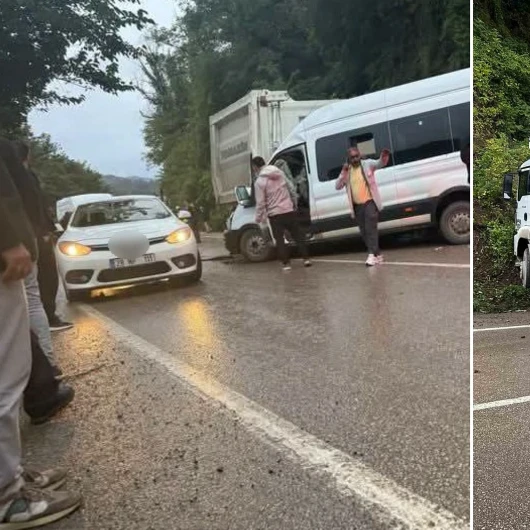 Ordu'da minibüs ile kamyon çarpıştı: 1 ölü, 23 yaralı