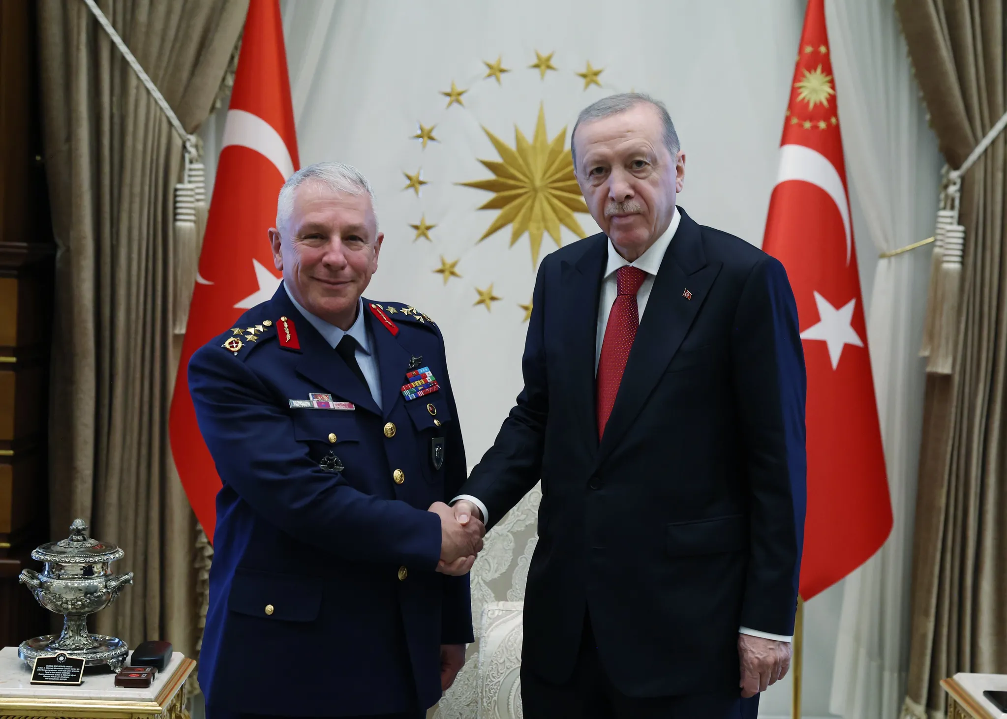 Orgeneral Kadıoğlu, Cumhurbaşkanı Erdoğan'a Veda Ziyaretinde Bulundu
