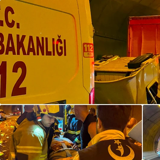 Orhangazi Tüneli'nde TIR-Kamyon Çarpışması: 2 Yaralı