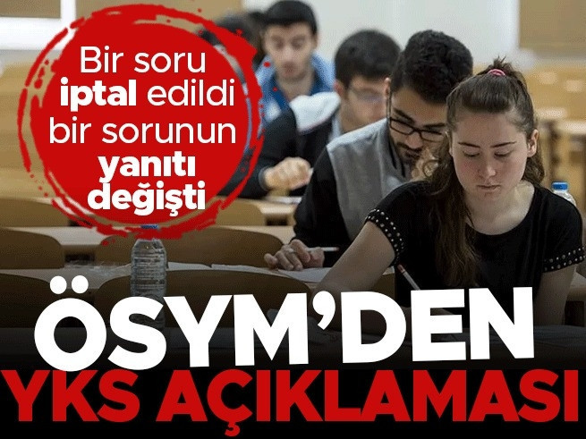 ÖSYM YKS'de Bir Soruyu İptal Etti, Bir Sorunun Cevabını Değiştirdi