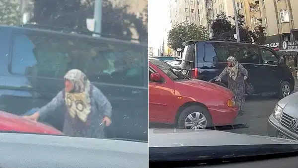 Park Yeri Kavgasında Yaşlı Kadın Pes Etmedi, Sürücü Kaçtı