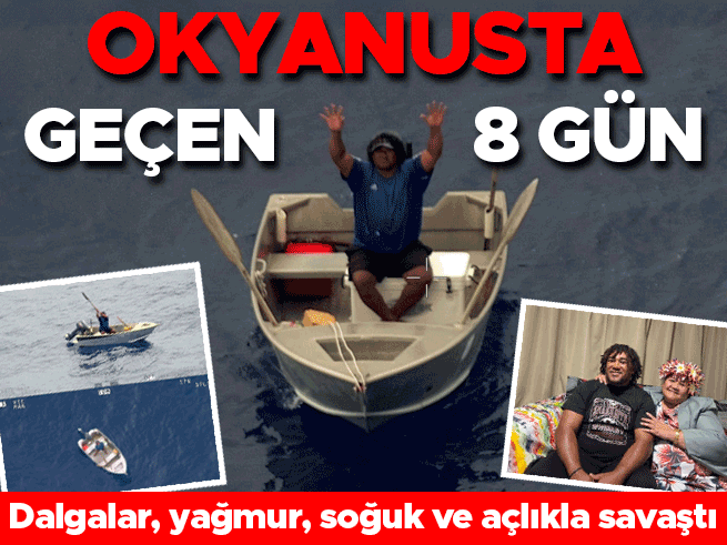 Pasifik'te 8 gün sürüklenen balıkçı kurtarıldı