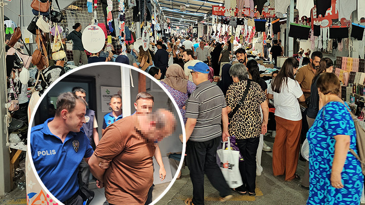 Pazarda kadınları gizlice görüntüleyen İranlı TIR şoförü gözaltına alındı