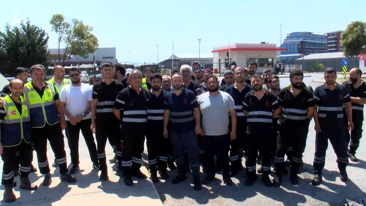 Pendik'te İETT işçileri maaşlarını alamayınca iş yavaşlattı