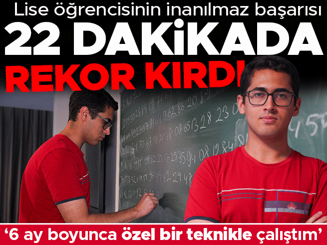 Pi sayısında Türkiye rekoru: 16 yaşındaki öğrenci 5 bin basamağı ezberledi