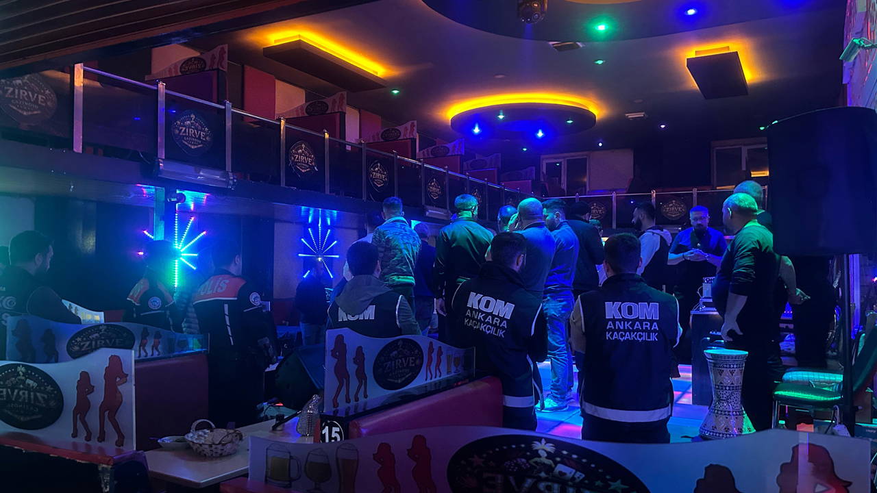 Polatlı'da eğlence mekânlarına baskın: 68 gözaltı