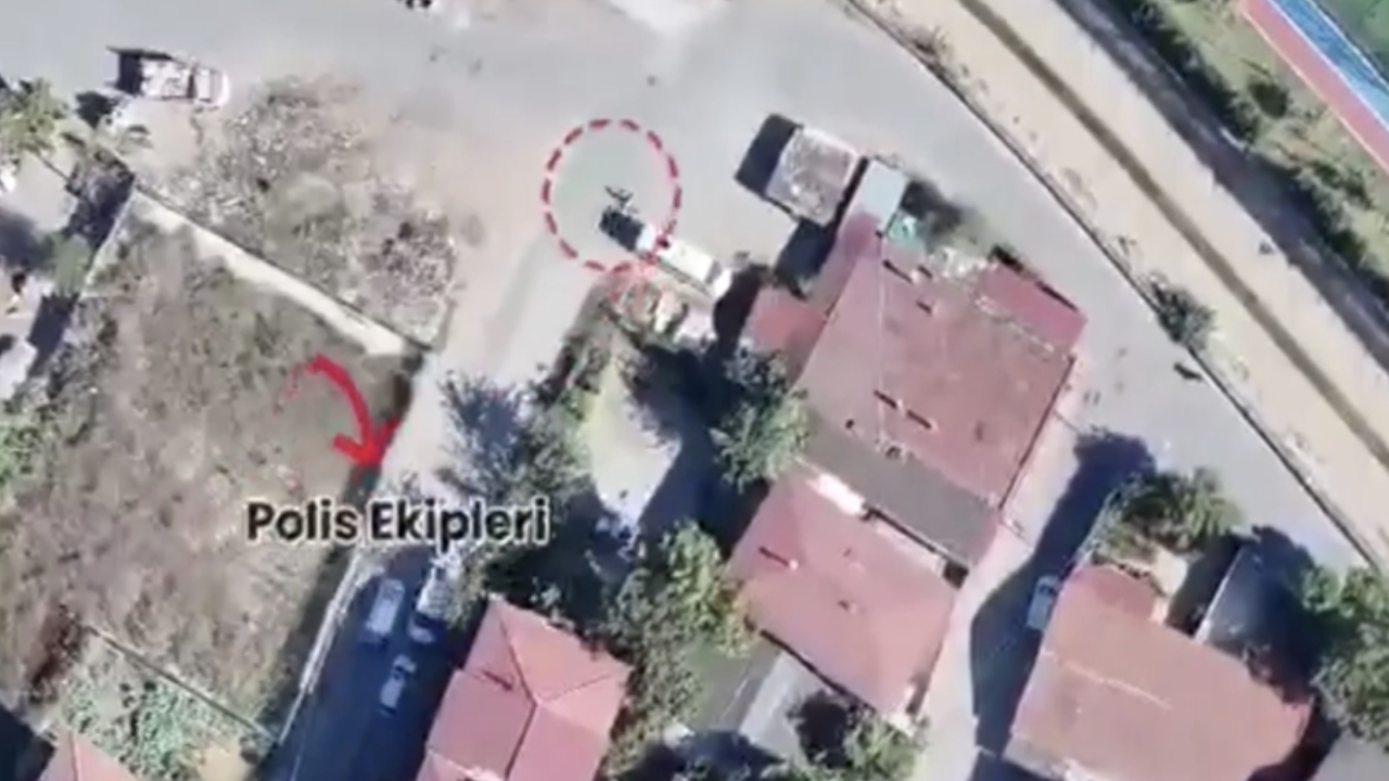 Polisten kaçan skuter sürücüsü drone ile yakalandı