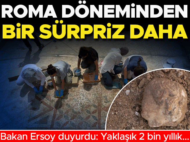 Roma döneminden 2 bin yıllık eros başı bulundu