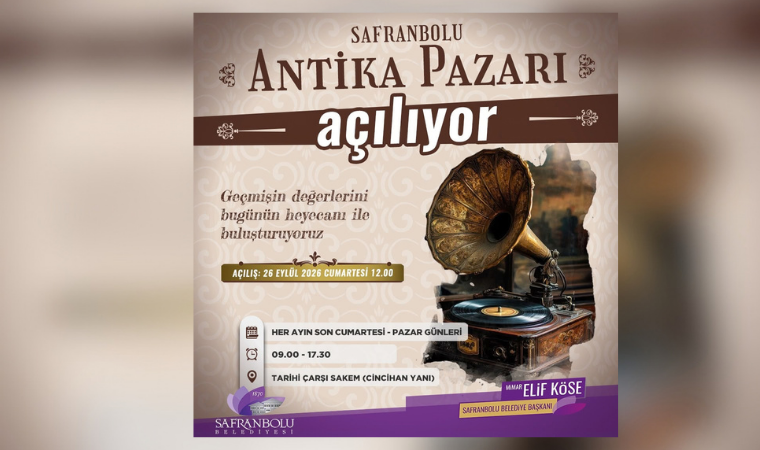 Safranbolu'da Antika Pazarı 26 Eylül'de Açılıyor