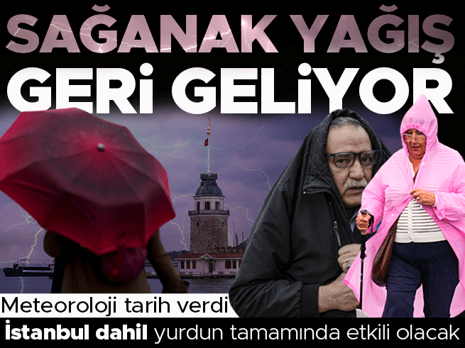 Sağanak Yağış Geri Geliyor: Sıcaklıklar 10 Derece Düşecek