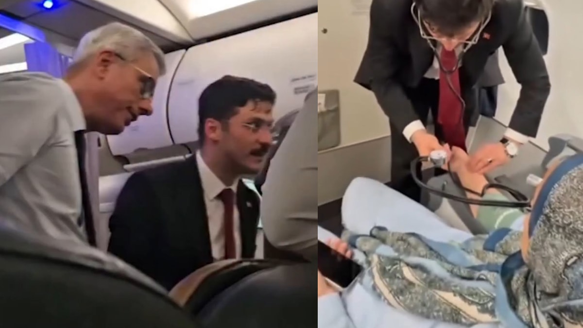 Sağlık Bakanı Memişoğlu uçakta rahatsızlanan yolcuya müdahale etti