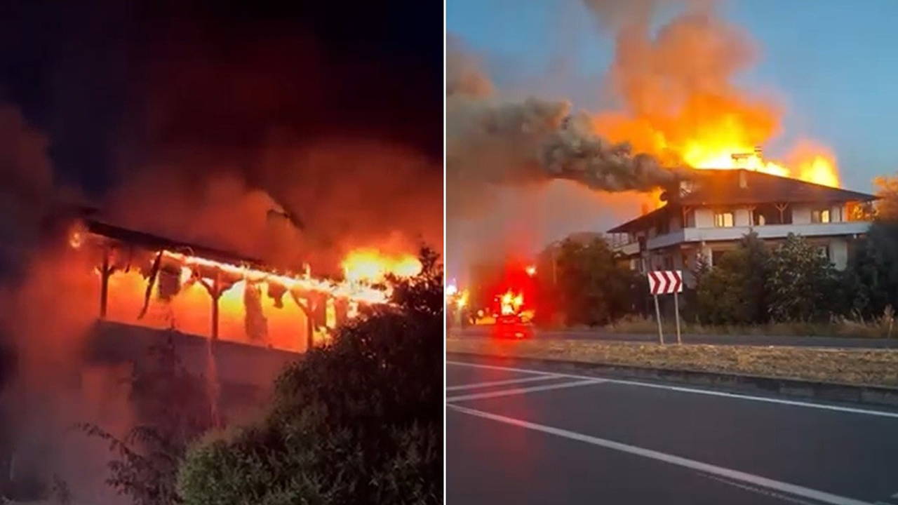Sakarya'da 3 katlı binada yangın: Üst kat küle döndü