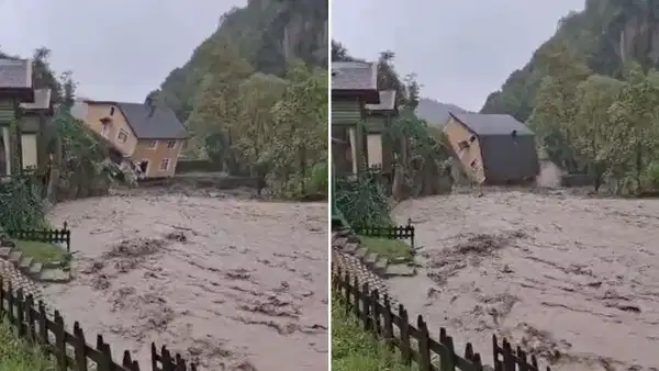 Sakarya'da Sağanak Felaketi: İki Katlı Ev Dereye Devrildi