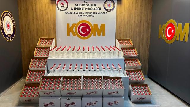 Samsun'da 1 Ton 160 Litre Etil Alkol Ele Geçirildi