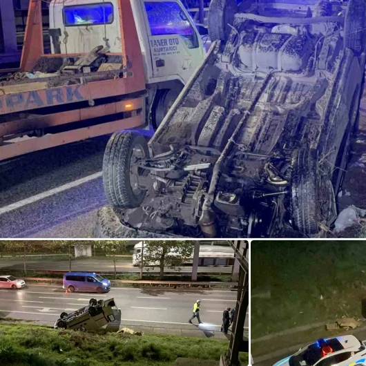 Samsun'da Hafif Ticari Araç 30 Metre Şarampole Yuvarlandı: 1 Yaralı