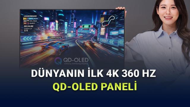 Samsung'dan Devrim: Dünyanın İlk 4K 360 Hz QD-OLED Monitör Paneli