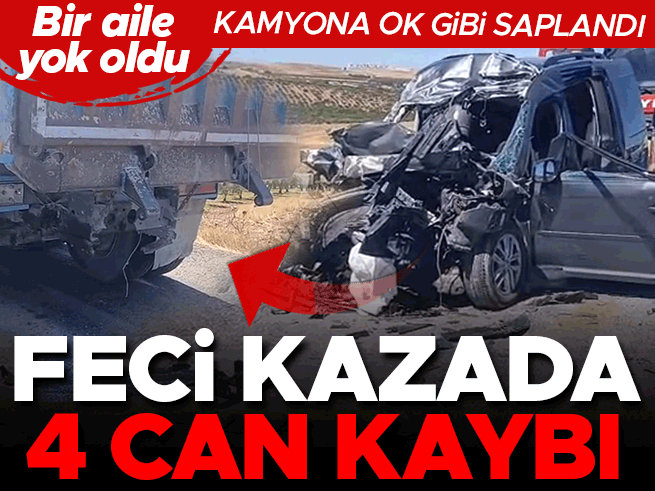 Şanlıurfa'da trafik kazası: Aynı aileden 4 kişi hayatını kaybetti