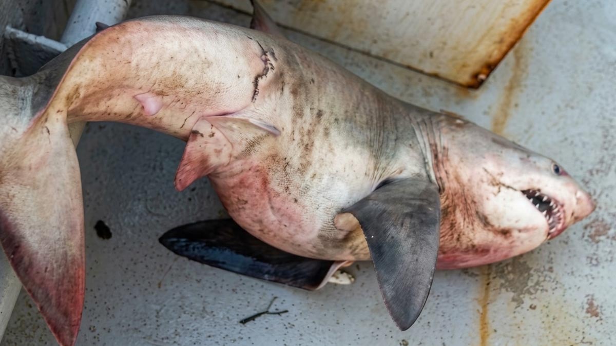 Saros'ta Ağlara Takılan 65 Kiloluk Köpek Balığı Şaşkınlık Yarattı