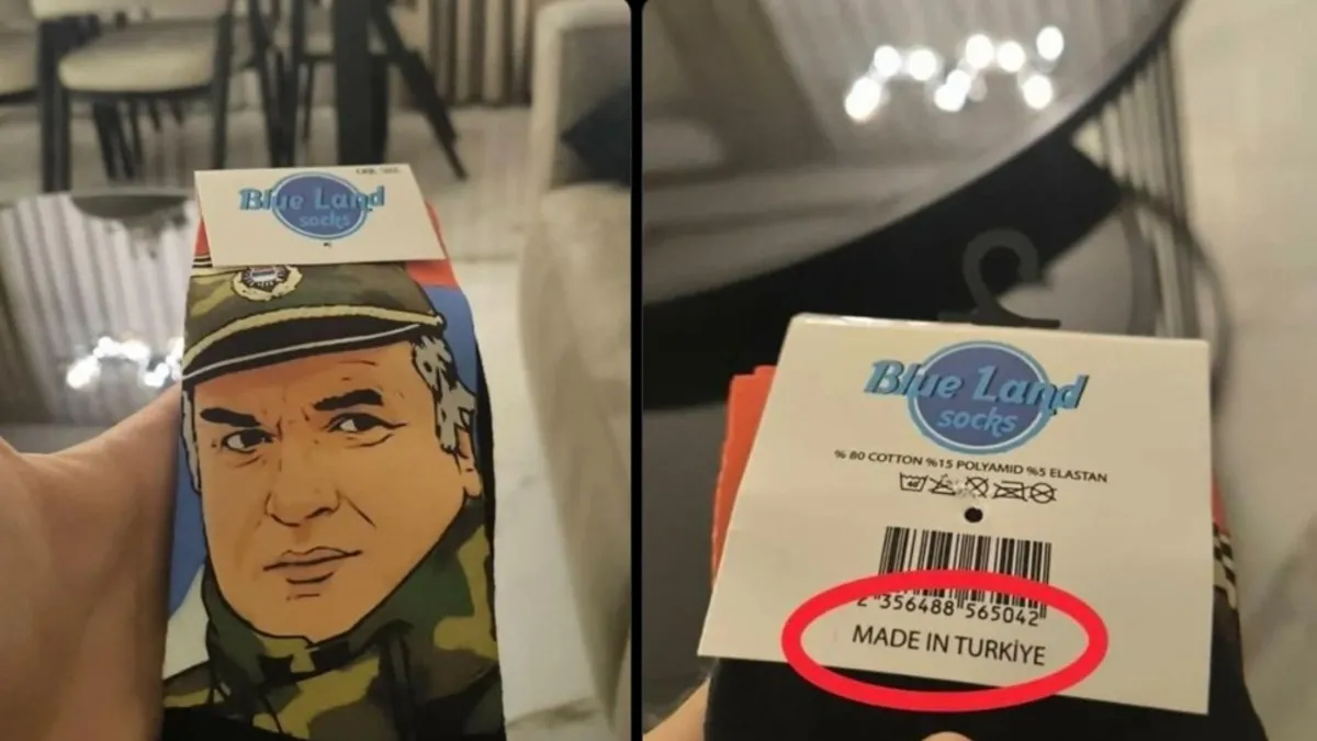 Savaş Suçlusu Mladic Görselli Çorap: Bakanlık Suç Duyurusu