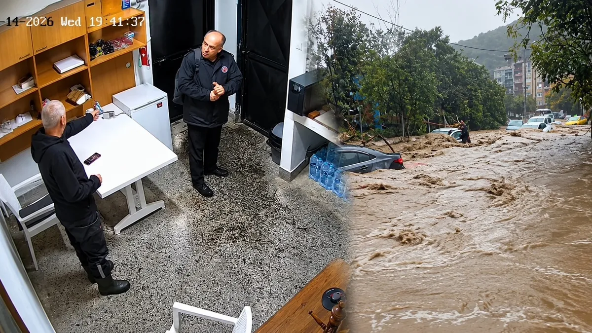 Sel Sularında Son Görüntüler: Kayıp İki Kişinin Araçla Mücadelesi