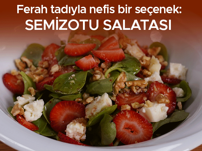 Semizotu ve Çilekli Ferahlatıcı Salata Tarifi