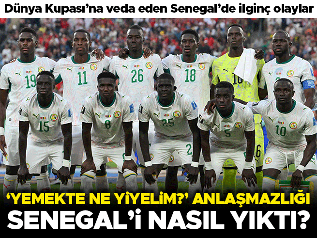 Senegal Milli Takımı'nda 'Yemek' Krizi: Dünya Kupası'na Veda