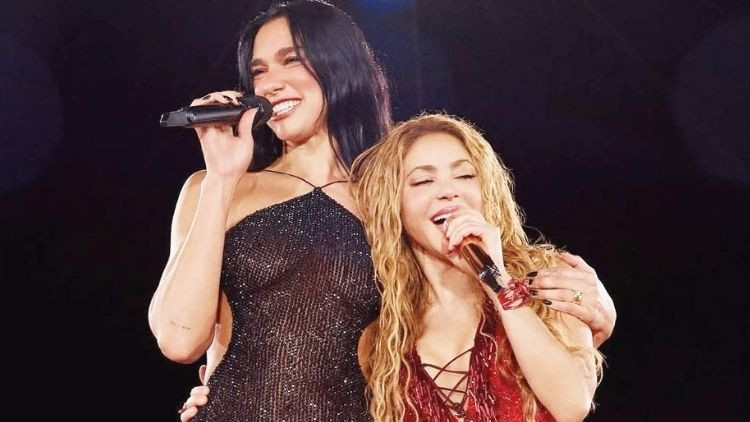 Shakira ve Dua Lipa Madrid'de Sahnede Buluştu