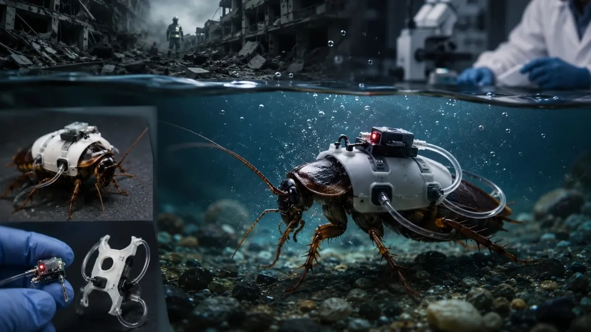 Bilim İnsanları Hamam Böceklerini Su Altı Robotuna Dönüştürdü