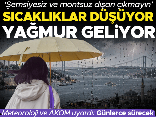 Sıcaklıklar Düşüyor, Yağışlı Hava Kapıda: Meteoroloji 7-8 Gün Uyardı