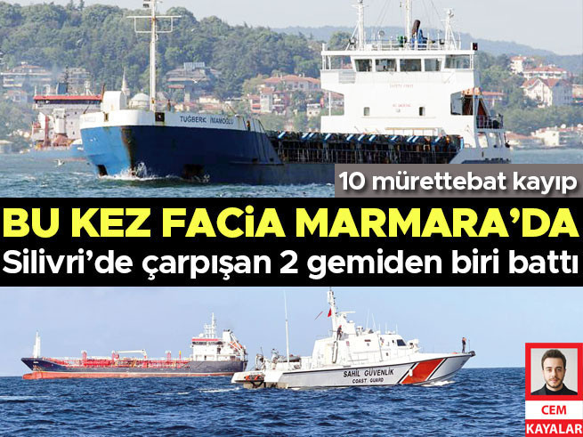 Silivri'de 2 Dev Gemi Çarpıştı: Biri 11 Dakikada Battı