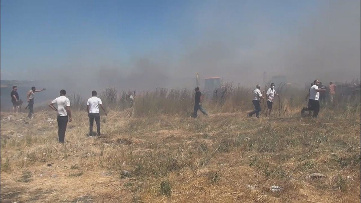 Silivri'de otluk alanda yangın: 1 kişi gözaltına alındı