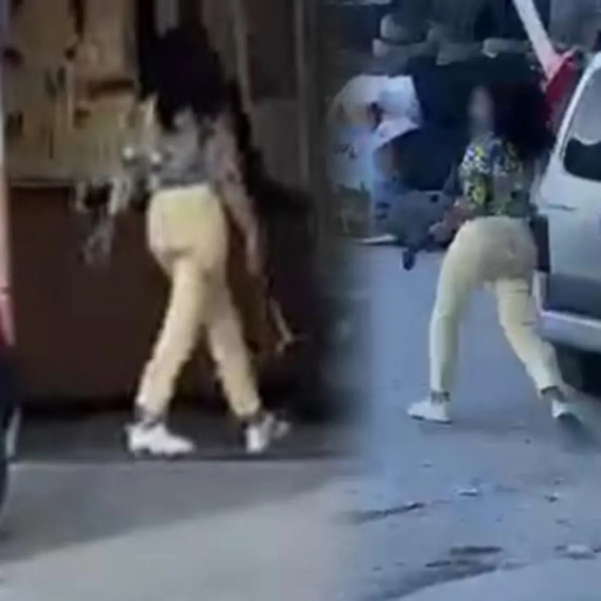 Sinir krizi geçiren genç kadın çekiçle sevgilisinin aracını parçaladı