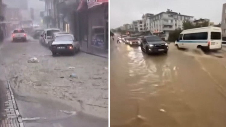 Sinop Ayancık'ta Sağanak: Yollar Göle Döndü, Araçlar İlerlemede Güçlük Çekti