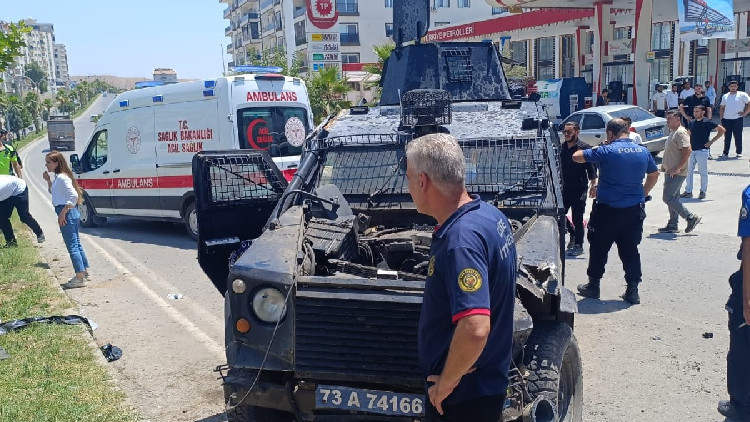 Şırnak'ta zırhlı araç takla attı: 2 polis yaralandı