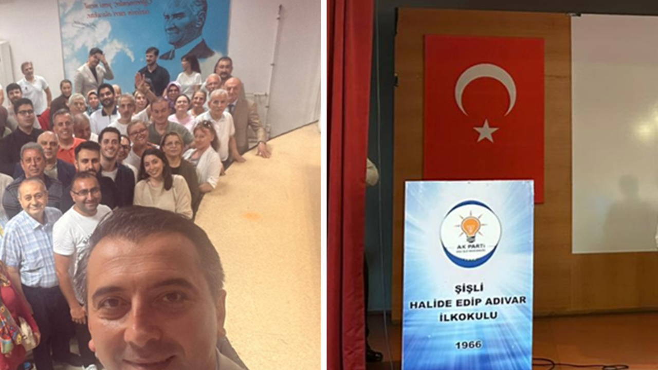 Şişli'de ilkokul AKP etkinliğine açıldı: Eğitim mi, siyaset mi
