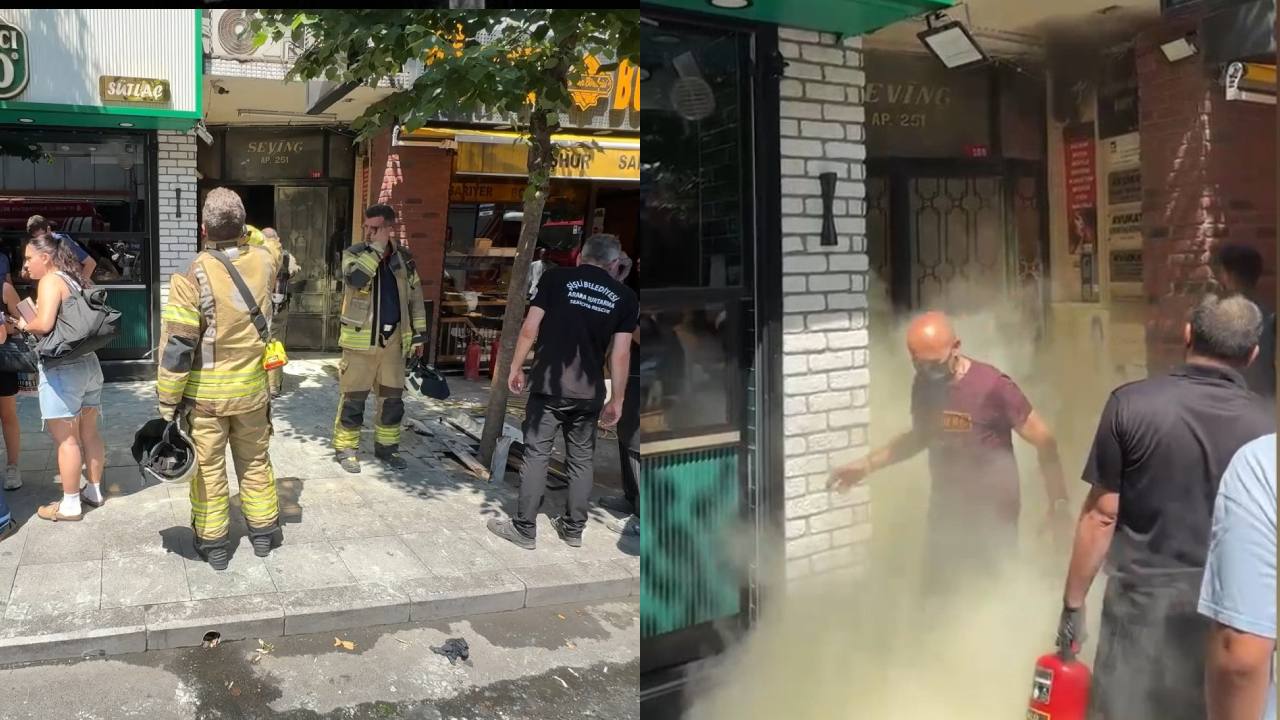 Şişli'de 6 katlı binada patlama ve yangın paniği