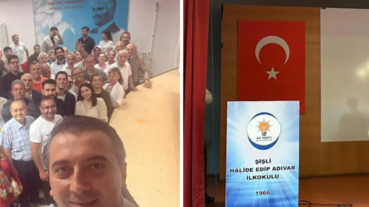 Şişli'deki ilkokul AKP etkinliğinde kullanıldı