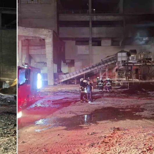 Sivas'ta Çimento Fabrikasında Yangın: Korkutan Anlar
